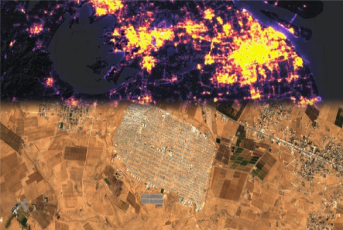 campo profughi e osservazione dallo spazio