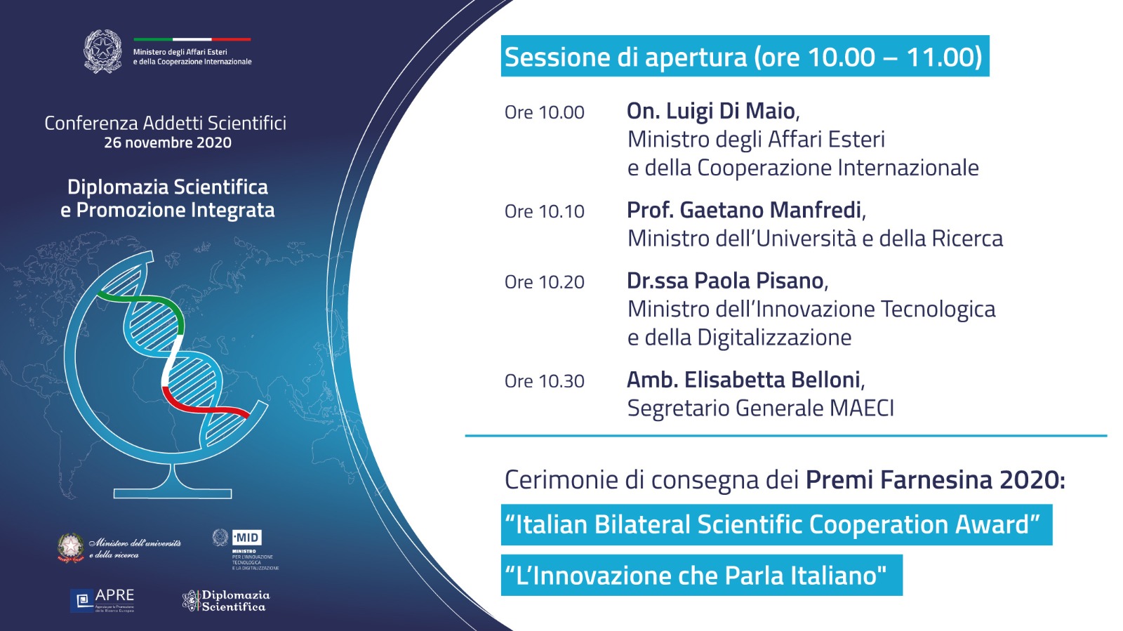 Sessione di apertura evento