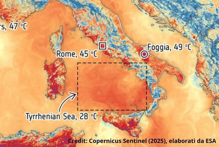 Credit: Copernicus Sentinel (2025), elaborati da ESA