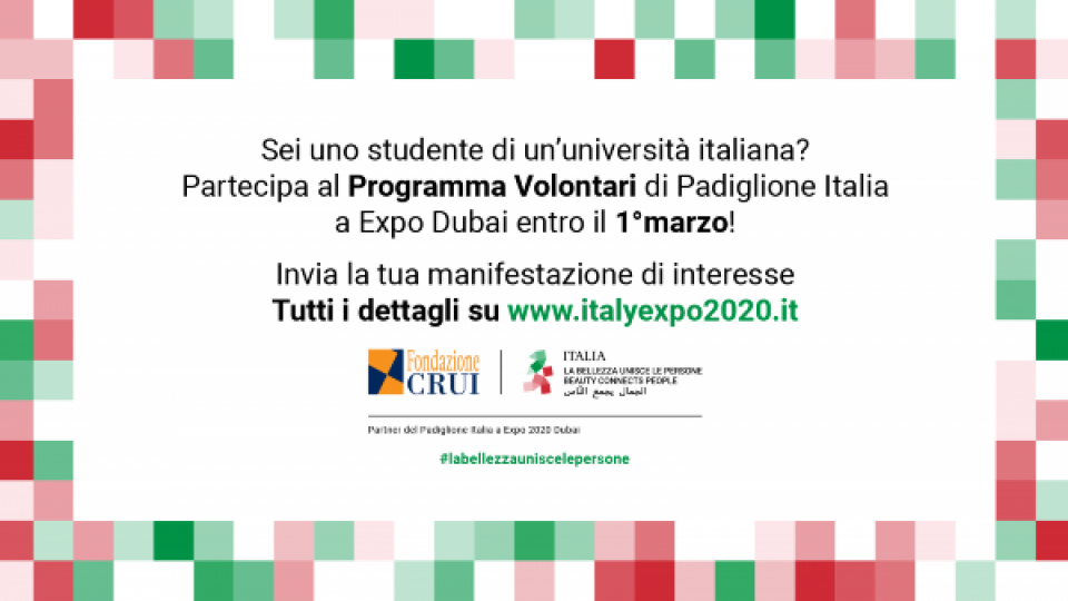 Expo Dubai ricerca studenti