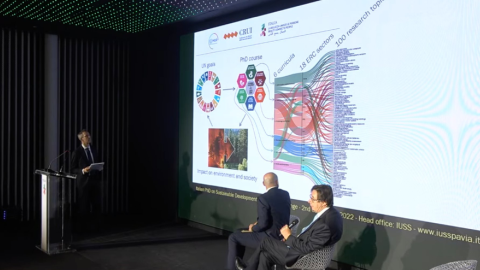 Rettore Riccardo Pietrabissa al Forum Expo 2020 Dubai