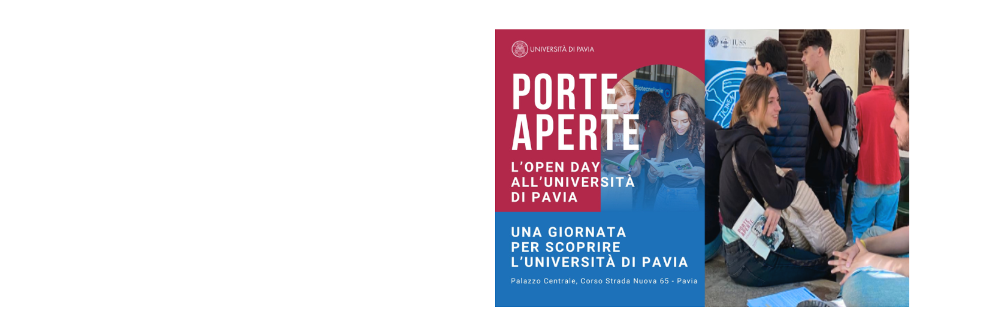 IUSS at the University of Pavia Open Day | 11 April 2026