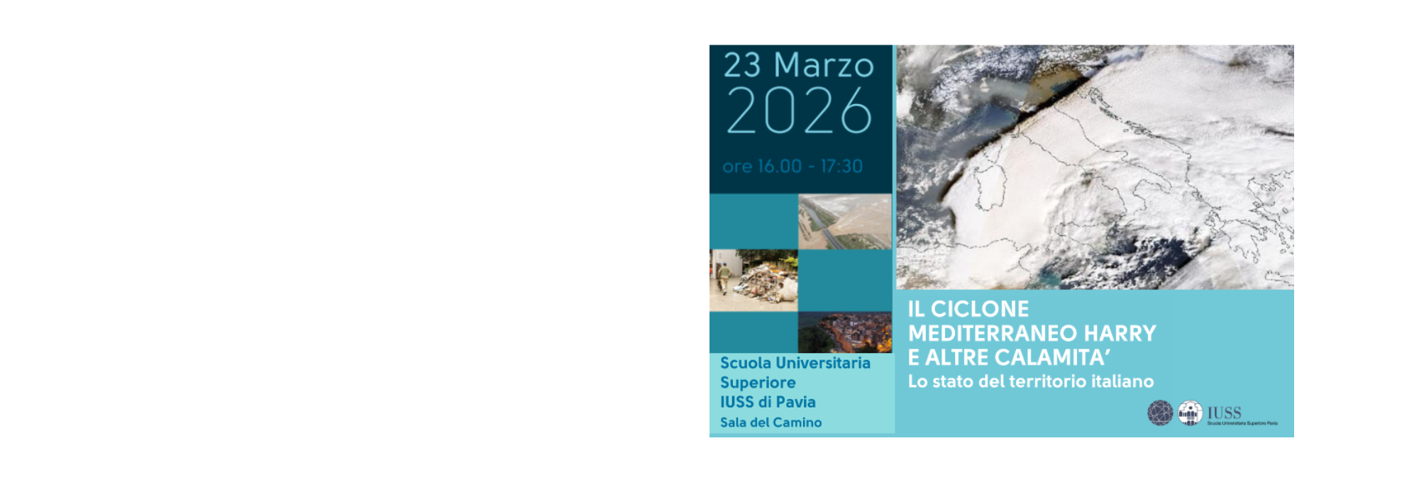 IL CICLONE MEDITERRANEO HARRY E ALTRE CALAMITA’. Lo stato del territorio italiano, 23 Marzo 2026