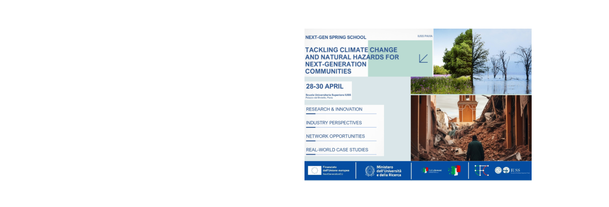 NEXT-GEN Spring School - Addressing climate change and natural disaster risk