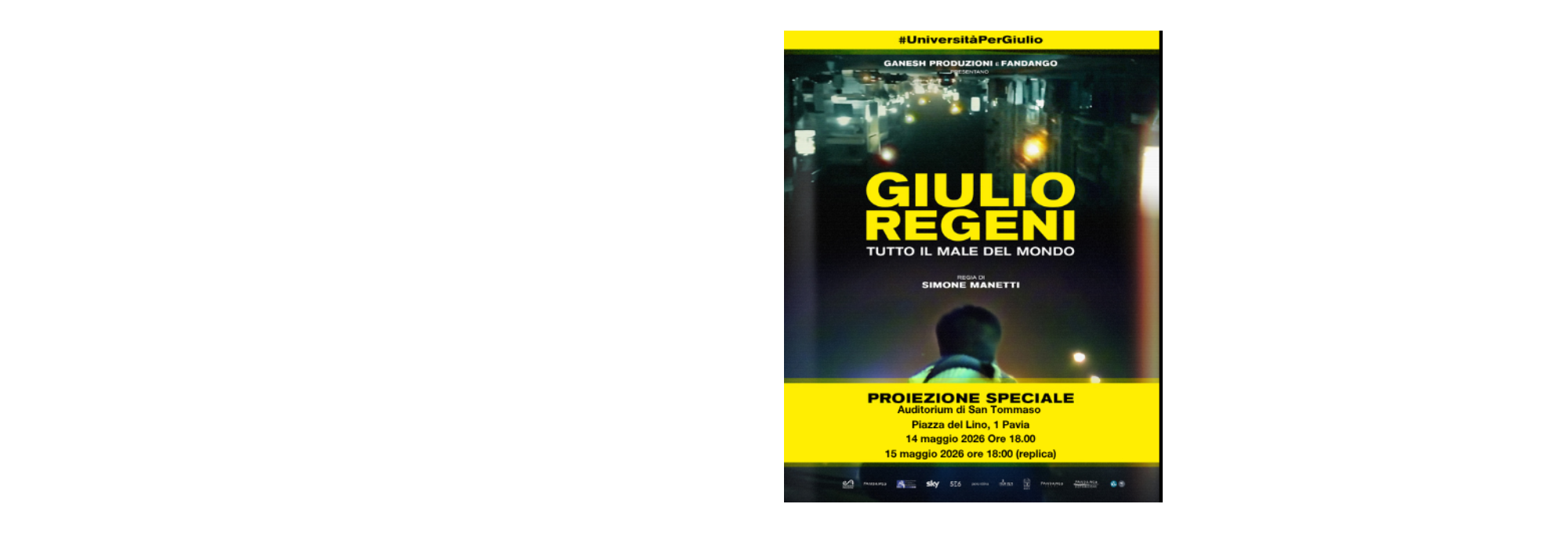 Universities for Freedom of Research: Ten Years Since the Death of Giulio Regeni, 14 May 2026 at 6.00 pm (with a repeat screening on 15 May 2026)