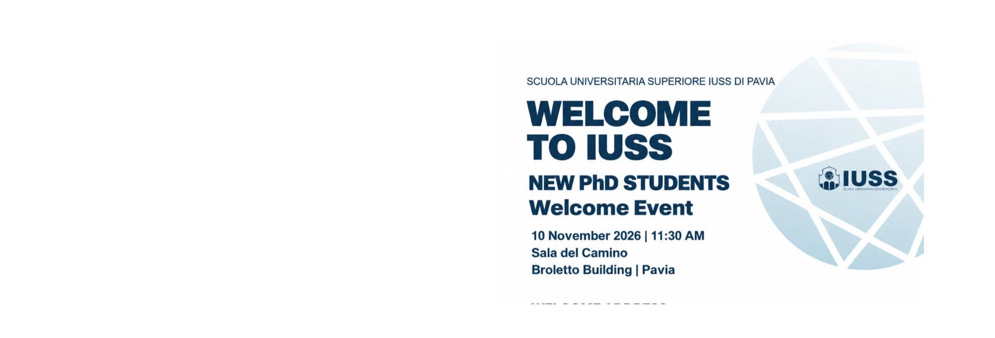 Welcome Event for New PhD Students – 10 November 2026