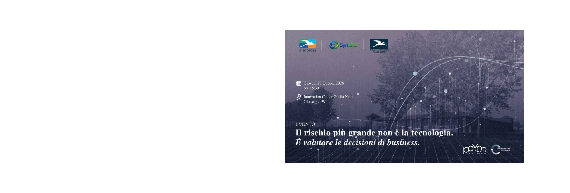 IUSS partecipa all'incontro “Decidere prima di investire” all'Innovation Center Giulio Natta